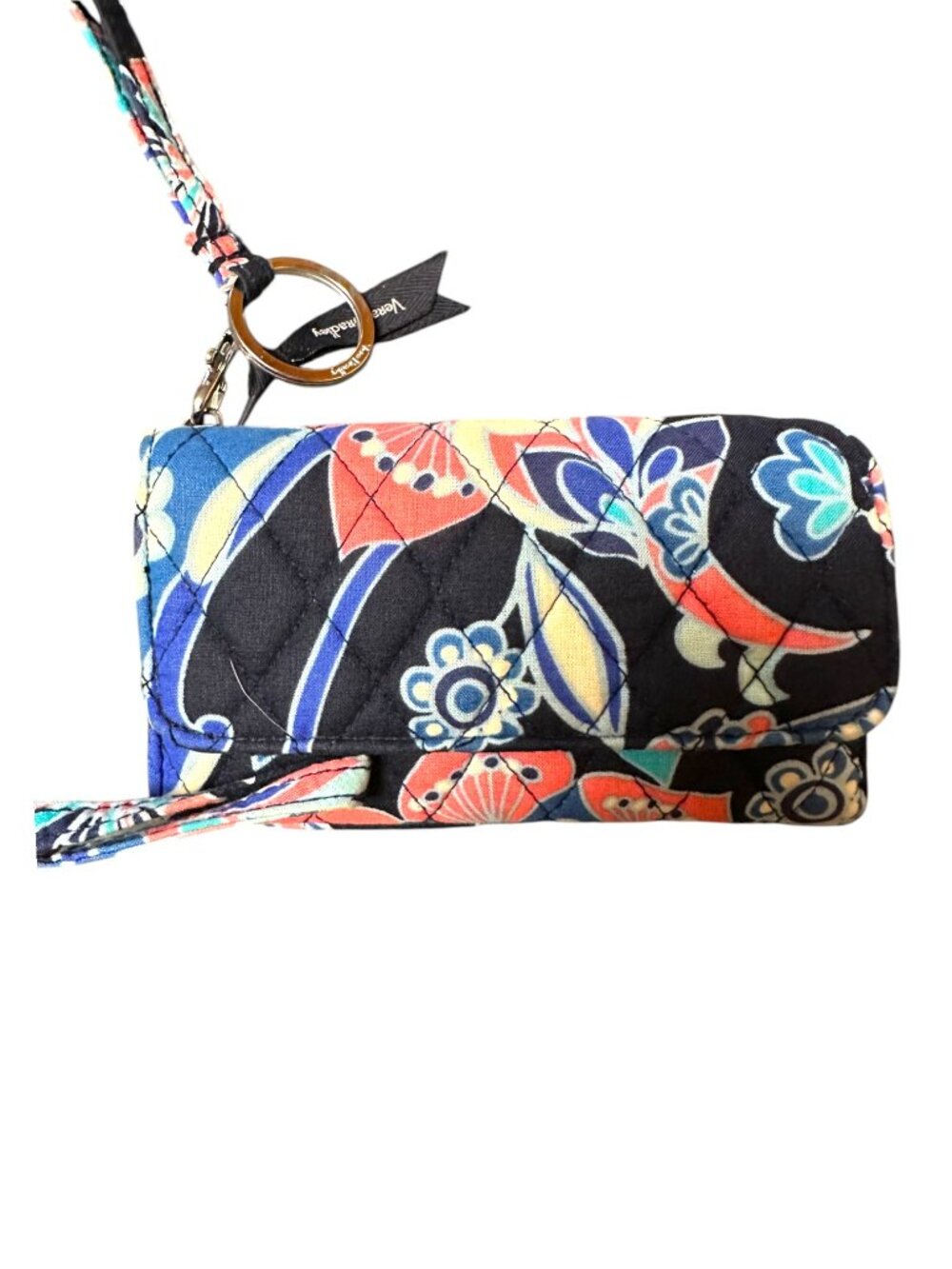 Vera Bradley Lotus Flower Swirl Smartphone Wristlet Wallet Lanyard Set Retired